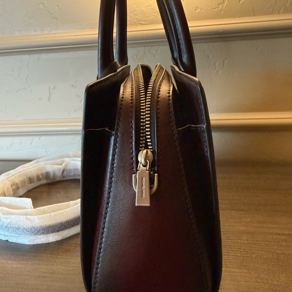 Michael Kors Laila small satchel crossbody in burgundy - Picture 4 of 8